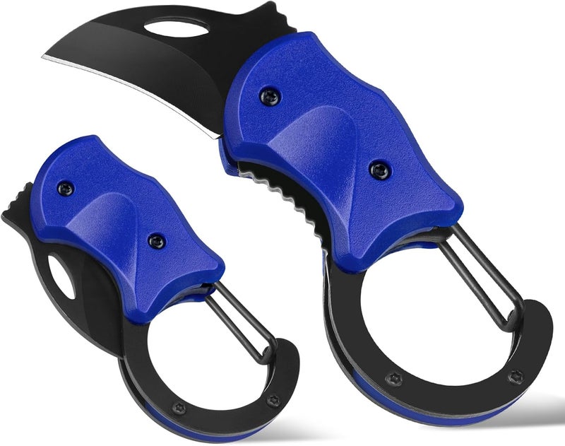 FUNBRO Small Pocket Knife for Men, Cool Folding Knife Box Cutter with 1.34 inch Sharp Blade, EDC Knives Tool for Everyday Carry, Great Gift for Men (Klein Blue) - Image 1
